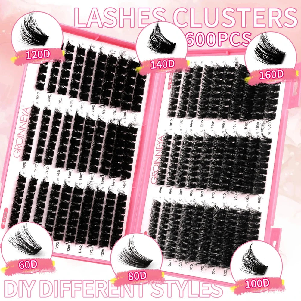 Groinneya Cat Eye Cluster Lashes