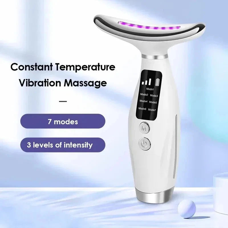 Portable LED Light Therapy Face and Neck Massager