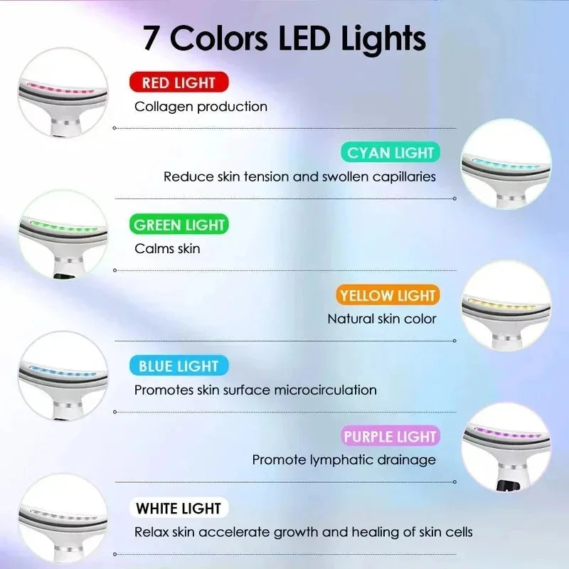Portable LED Light Therapy Face and Neck Massager